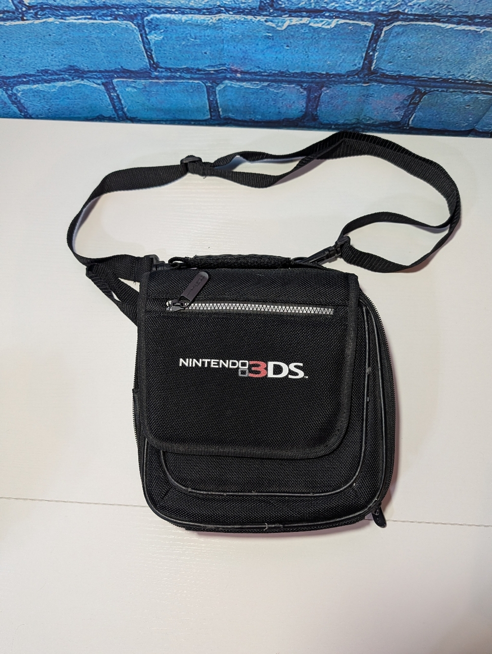 Official Nintendo 3DS Black Padded Carrying Case Travel Game Bag with Strap